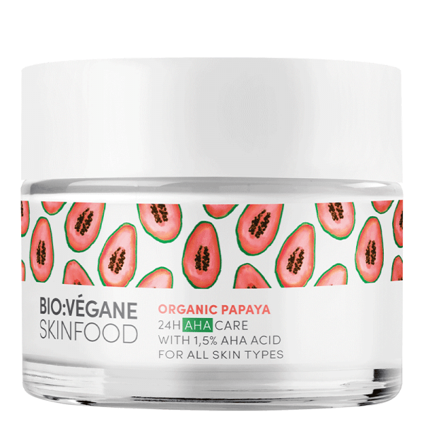 <b>TRATAMIENTO 24H AHA</b><br>para todo tipo de pieles<br>Papaya orgánico