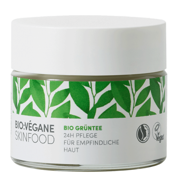 <b>TRATAMIENTO 24H</b><br>para piel sensible<br>Té verde orgánico