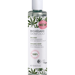 <b>AGUA MICELAR</b><br>para piel estresada<br>Cáñamo orgánico